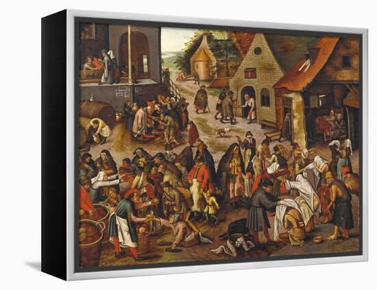 The Seven Acts of Mercy-Pieter Bruegel the Elder-Framed Premier Image Canvas