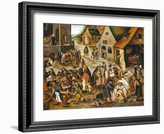 The Seven Acts of Mercy-Pieter Brueghel the Younger-Framed Giclee Print