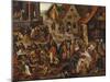 The Seven Acts of Mercy-Pieter Bruegel the Elder-Mounted Giclee Print