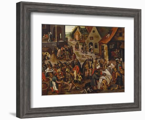 The Seven Acts of Mercy-Pieter Bruegel the Elder-Framed Giclee Print