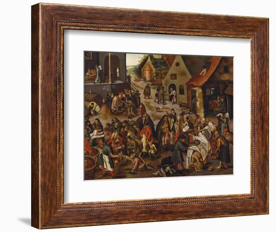 The Seven Acts of Mercy-Pieter Bruegel the Elder-Framed Giclee Print