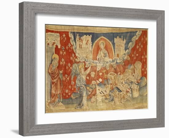 The Seven Bowls of Wrath and the Destruction of Babylon, No. 63 in the "Apocalypse of Angers"-Nicolas Bataille-Framed Giclee Print