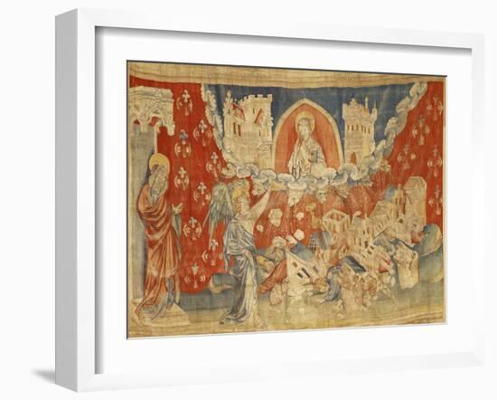 The Seven Bowls of Wrath and the Destruction of Babylon, No. 63 in the "Apocalypse of Angers"-Nicolas Bataille-Framed Giclee Print