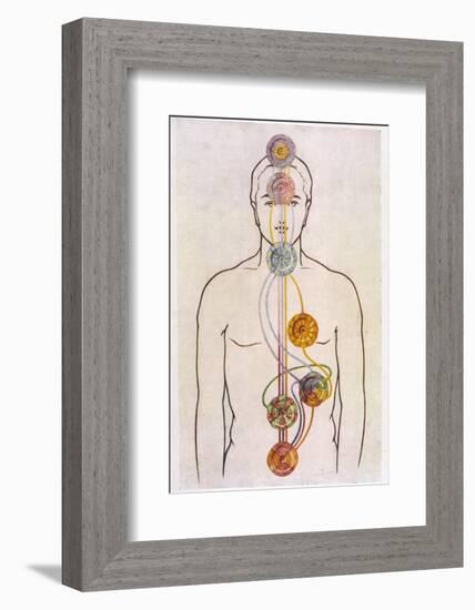 The Seven Chakras and the Streams of Vitality-C.w. Leadbeater-Framed Photographic Print