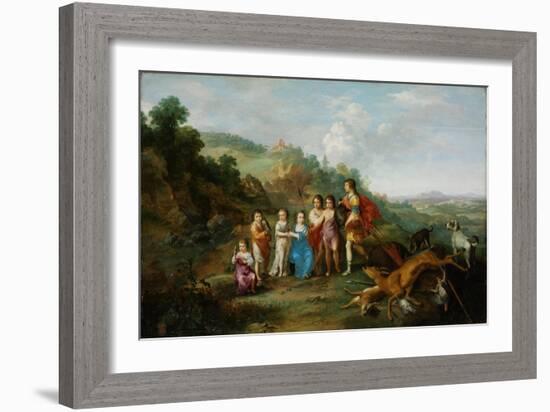 The Seven Children of the Winterking, 1628-Cornelis van Poelenburgh-Framed Giclee Print