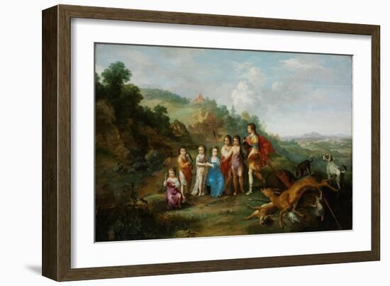 The Seven Children of the Winterking, 1628-Cornelis van Poelenburgh-Framed Giclee Print