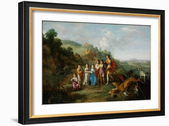 The Seven Children of the Winterking, 1628-Cornelis van Poelenburgh-Framed Giclee Print