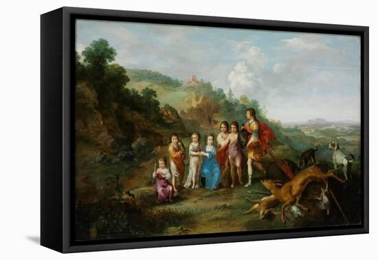 The Seven Children of the Winterking, 1628-Cornelis van Poelenburgh-Framed Premier Image Canvas