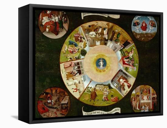 The Seven Deadly Sins And the Four Last Things, Ca. 1500-Hieronymus Bosch-Framed Premier Image Canvas