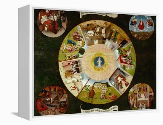 The Seven Deadly Sins And the Four Last Things, Ca. 1500-Hieronymus Bosch-Framed Premier Image Canvas