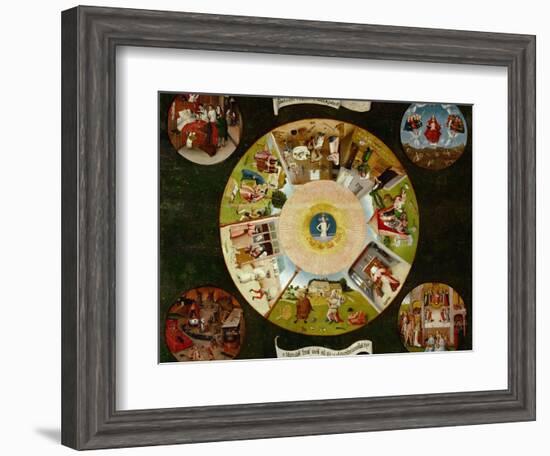 The Seven Deadly Sins And the Four Last Things, Ca. 1500-Hieronymus Bosch-Framed Giclee Print