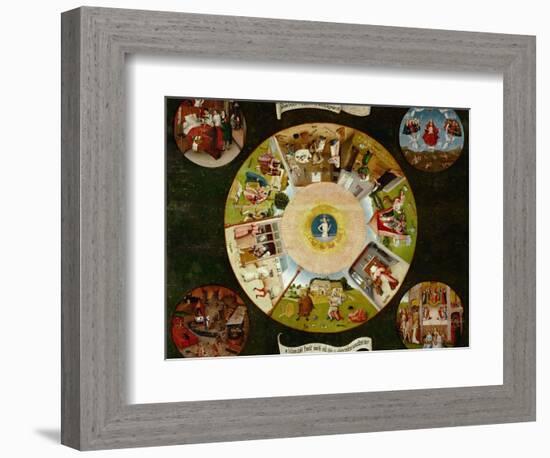 The Seven Deadly Sins And the Four Last Things, Ca. 1500-Hieronymus Bosch-Framed Giclee Print