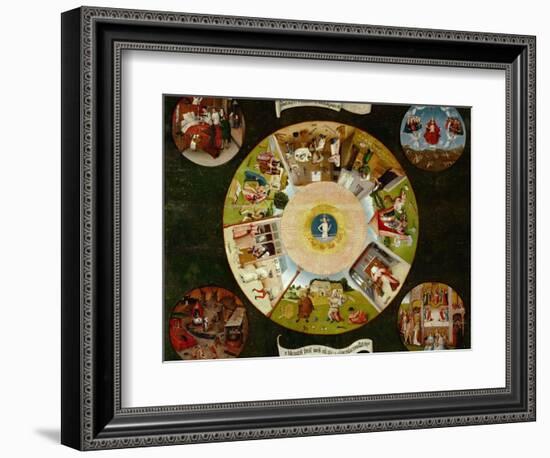 The Seven Deadly Sins And the Four Last Things, Ca. 1500-Hieronymus Bosch-Framed Giclee Print