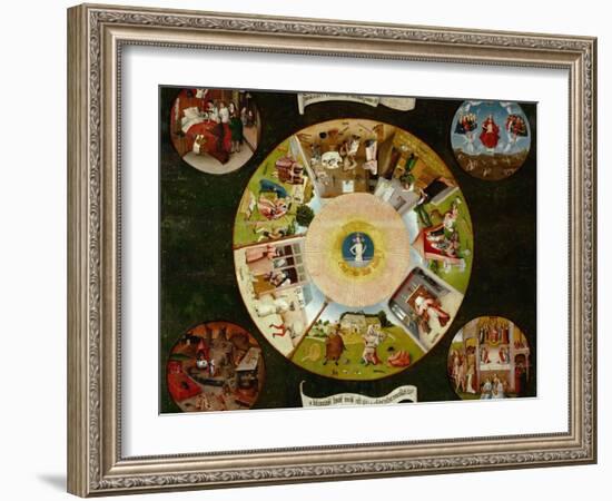 The Seven Deadly Sins And the Four Last Things, Ca. 1500-Hieronymus Bosch-Framed Giclee Print