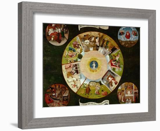 The Seven Deadly Sins And the Four Last Things, Ca. 1500-Hieronymus Bosch-Framed Giclee Print