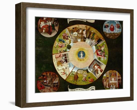 The Seven Deadly Sins And the Four Last Things, Ca. 1500-Hieronymus Bosch-Framed Giclee Print