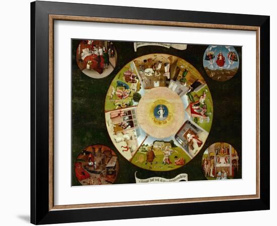 The Seven Deadly Sins And the Four Last Things, Ca. 1500-Hieronymus Bosch-Framed Giclee Print