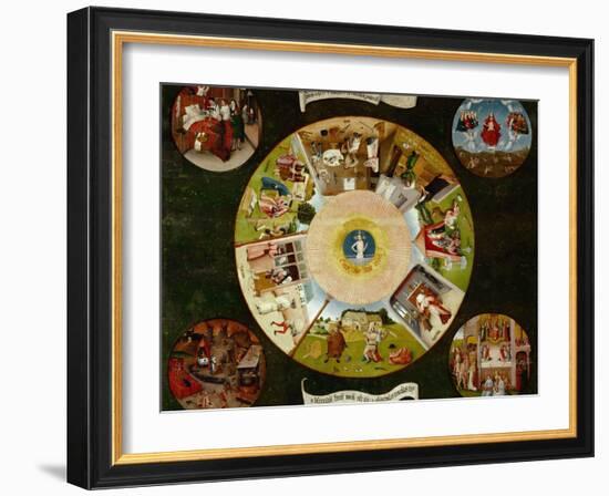 The Seven Deadly Sins And the Four Last Things, Ca. 1500-Hieronymus Bosch-Framed Giclee Print