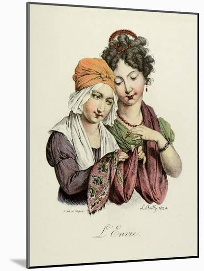 The Seven Deadly Sins: Envy, 1824-Louis Leopold Boilly-Mounted Art Print