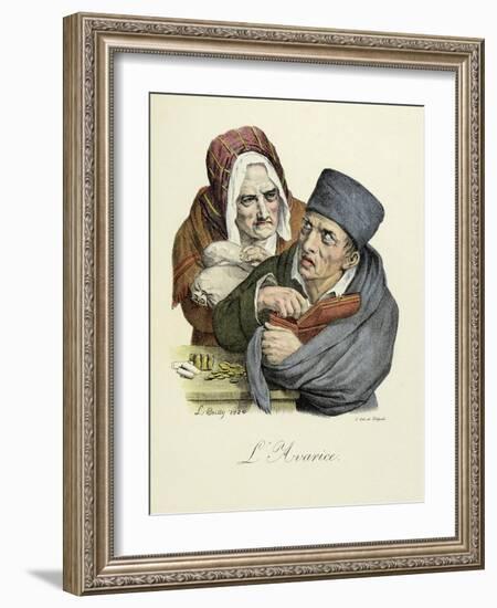 The Seven Deadly Sins: Greed, 1824-Louis Leopold Boilly-Framed Art Print