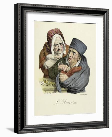 The Seven Deadly Sins: Greed, 1824-Louis Leopold Boilly-Framed Art Print