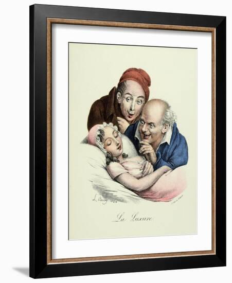 The Seven Deadly Sins: Lust, 1824-Louis Leopold Boilly-Framed Art Print