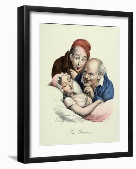 The Seven Deadly Sins: Lust, 1824-Louis Leopold Boilly-Framed Art Print