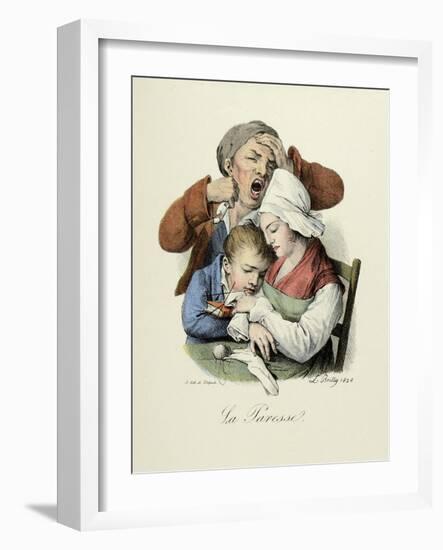 The Seven Deadly Sins: Sloth, 1824-Louis Leopold Boilly-Framed Art Print