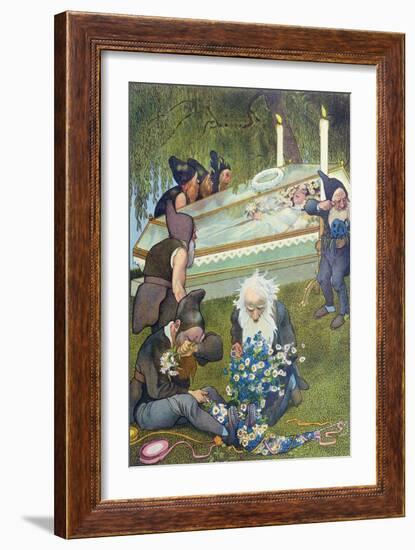 The Seven Dwarves Mourning Snow White, 1911-null-Framed Giclee Print