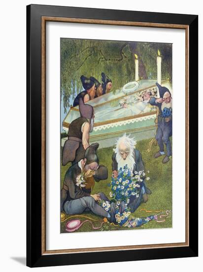 The Seven Dwarves Mourning Snow White, 1911-null-Framed Giclee Print