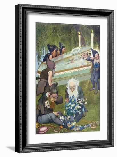 The Seven Dwarves Mourning Snow White, 1911-null-Framed Giclee Print