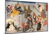 The Seven Gods of Good Fortune-Kuniyoshi Utagawa-Mounted Giclee Print