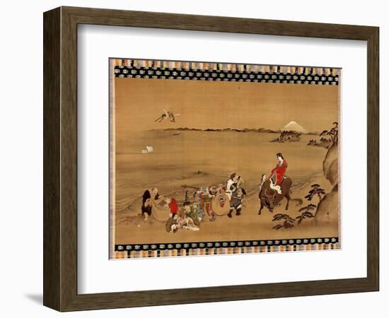 The Seven Gods of Good Luck-Teisai Hokuba-Framed Premium Giclee Print