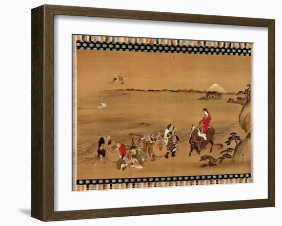 The Seven Gods of Good Luck-Teisai Hokuba-Framed Art Print