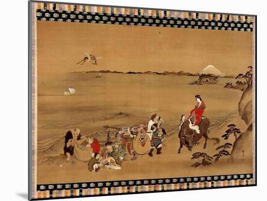 The Seven Gods of Good Luck-Teisai Hokuba-Mounted Art Print