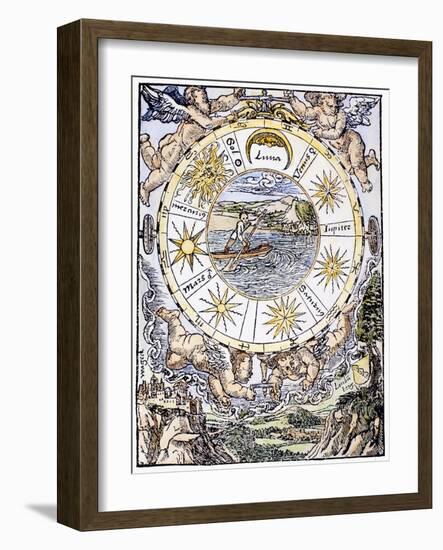 The Seven Planets, 1536-Sebastian Munster-Framed Giclee Print