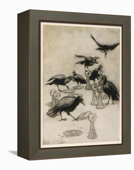 The Seven Ravens-Arthur Rackham-Framed Premier Image Canvas