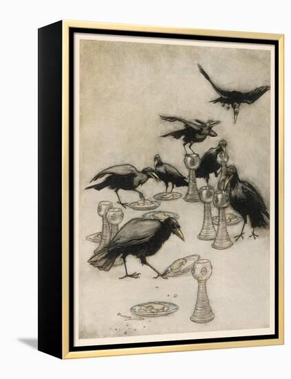 The Seven Ravens-Arthur Rackham-Framed Premier Image Canvas