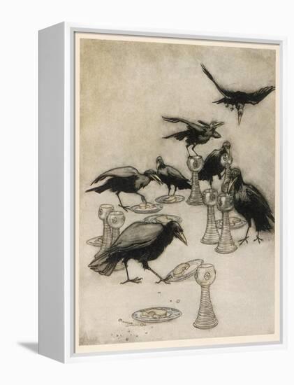 The Seven Ravens-Arthur Rackham-Framed Premier Image Canvas