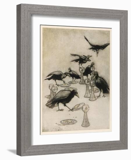 The Seven Ravens-Arthur Rackham-Framed Photographic Print