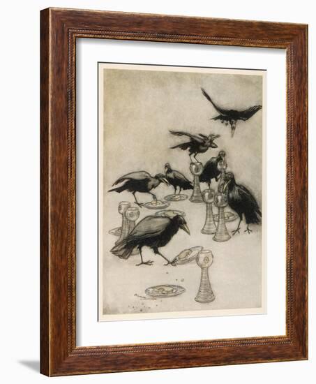 The Seven Ravens-Arthur Rackham-Framed Photographic Print