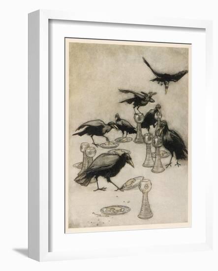 The Seven Ravens-Arthur Rackham-Framed Photographic Print