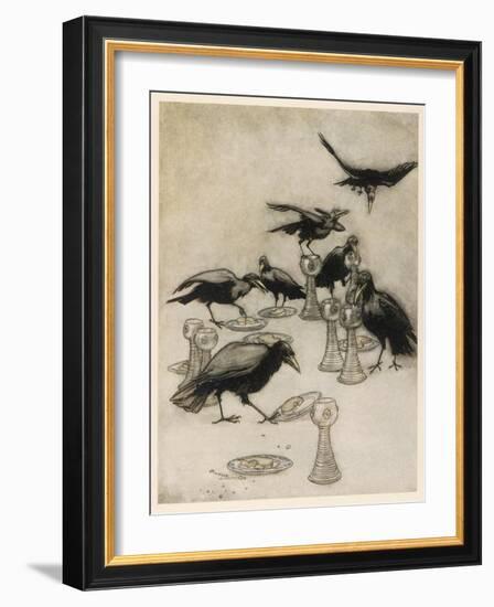 The Seven Ravens-Arthur Rackham-Framed Photographic Print