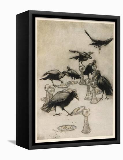 The Seven Ravens-Arthur Rackham-Framed Premier Image Canvas