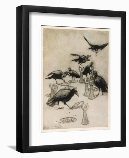 The Seven Ravens-Arthur Rackham-Framed Photographic Print