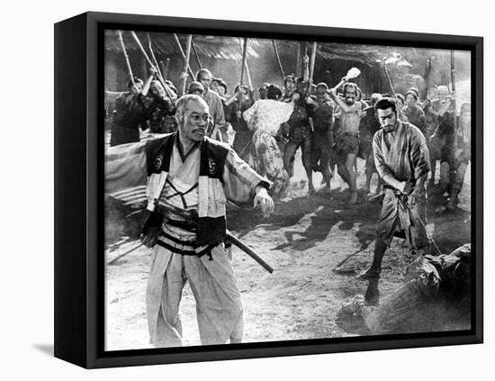 The Seven Samurai, (aka Shichinin No Samurai), Takashi Shimura, Toshiro Mifune, 1954-null-Framed Stretched Canvas