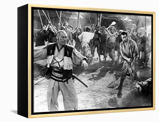 The Seven Samurai, (aka Shichinin No Samurai), Takashi Shimura, Toshiro Mifune, 1954-null-Framed Stretched Canvas