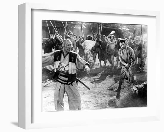 The Seven Samurai, (aka Shichinin No Samurai), Takashi Shimura, Toshiro Mifune, 1954-null-Framed Photo