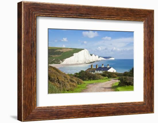 The Seven Sisters Chalk Cliffs and Coastguard Cottages-Neale Clark-Framed Photographic Print