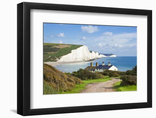 The Seven Sisters Chalk Cliffs and Coastguard Cottages-Neale Clark-Framed Photographic Print